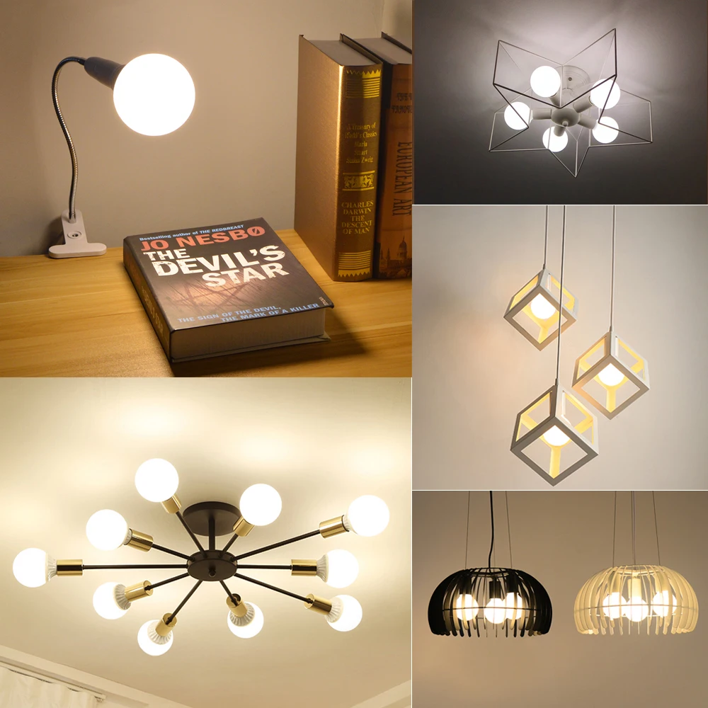 Светодиодная лампа E27 настосветильник лампочка 220 В полноразмерсветодиодный