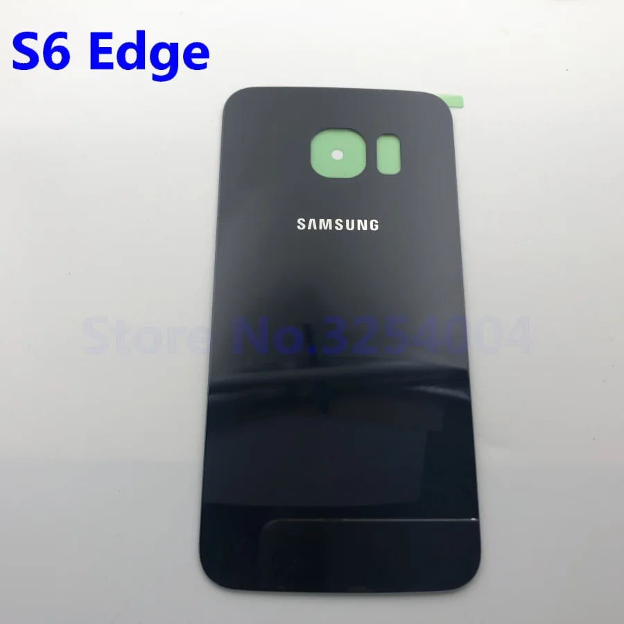S6 Edge Dark Blue Заднее стекло для samsung Galaxy S6 Edge G925 G925F G925P G925A G9250 запасная задняя крышка для корпуса - Цвет: S6 Edge Dark Blue