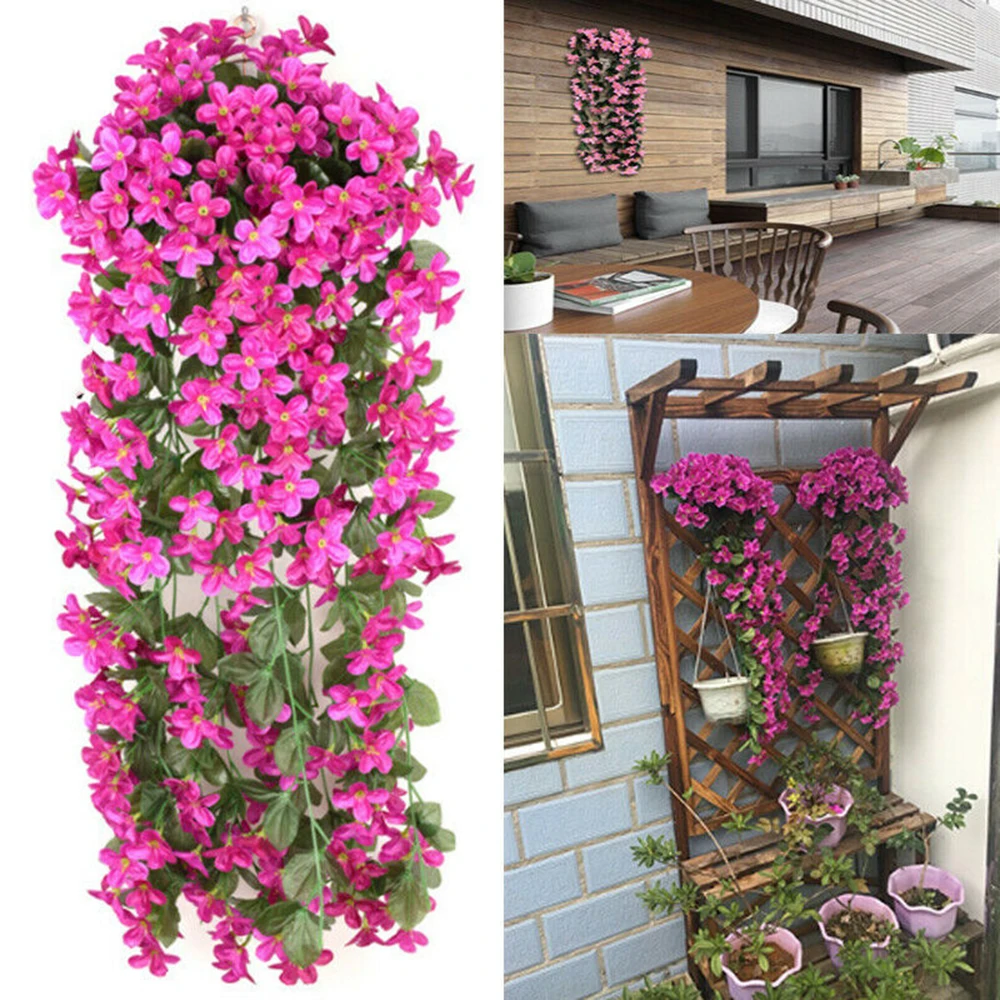 

1 Pcs Artificial Fake Flowers Ivy Vine Hanging Garland Plant Wedding For Home Decoration Accessories