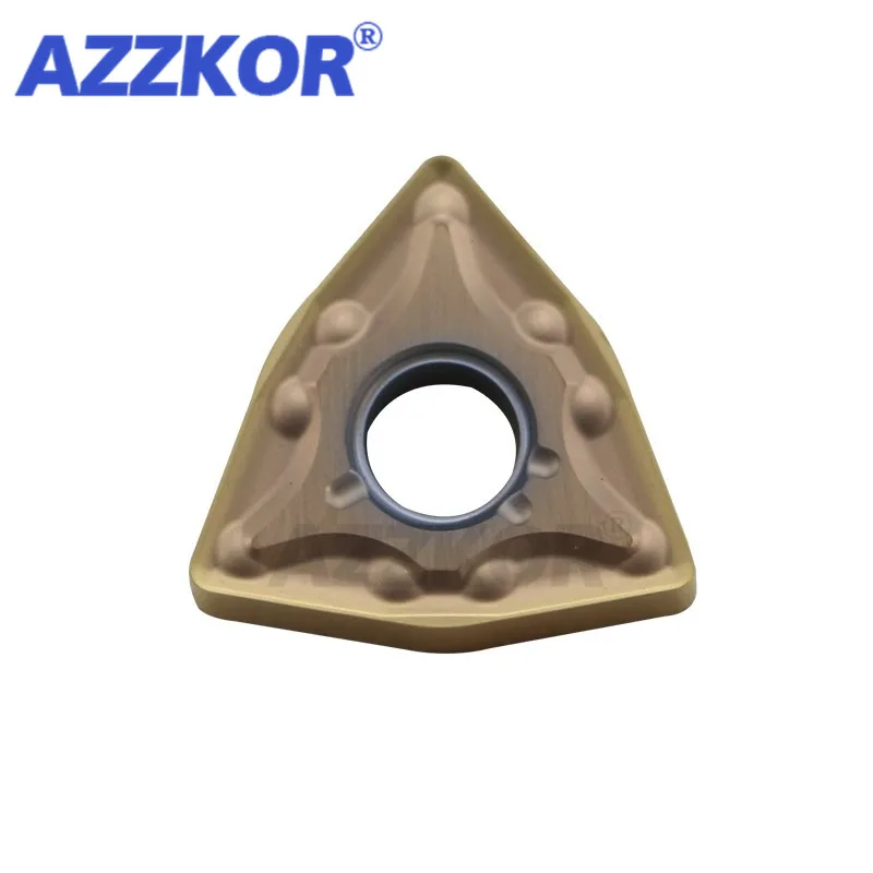 

AZZKOR WNMG080404/WNMG080408-MA NT735 Internal Inserts Turning Tools NC Center Lathe For Machining Material Carbide Blades 10pcs