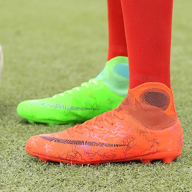 Мужской футбол бутсы детские футбольные ботинки Высокие Топы Длинные шипы