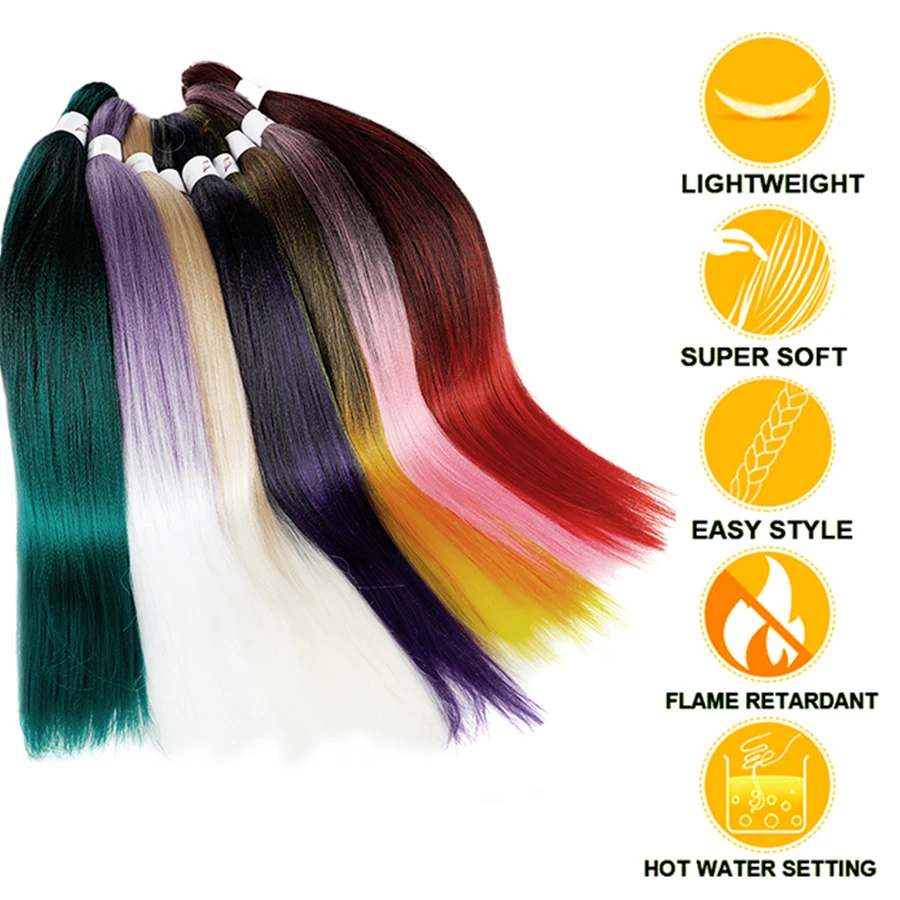 

LAIYA 26 Inch Braiding Hair Pre Stretch Synthetic Braiding Hair Extension Flame Retardant Braid Hair Japanese Fiber