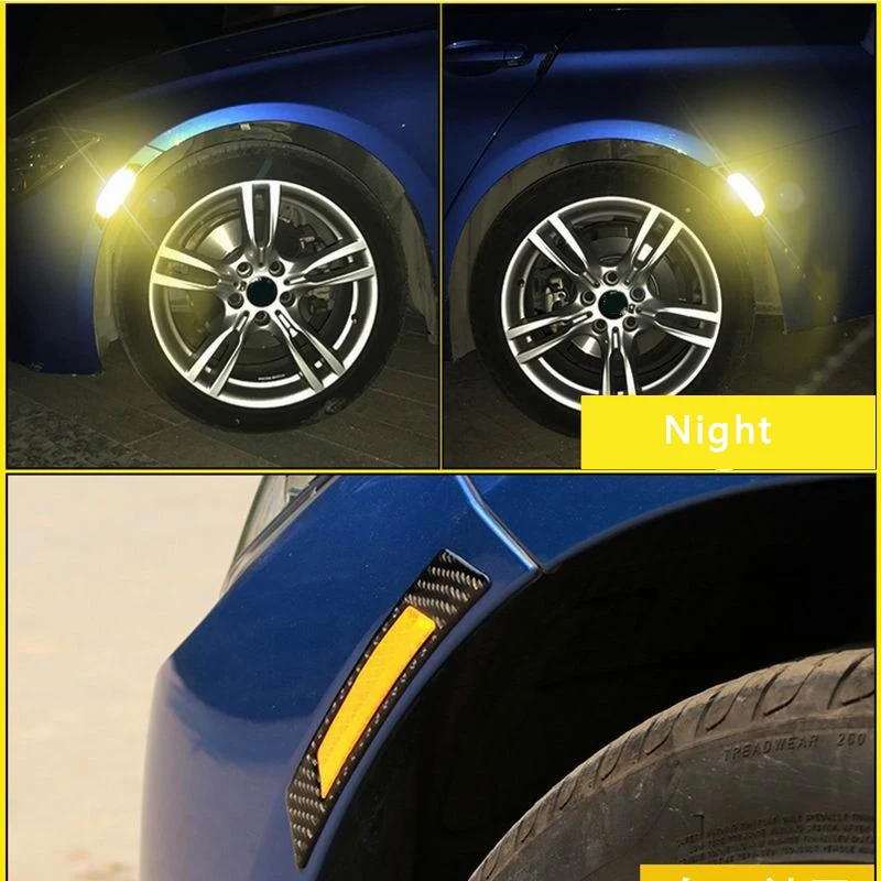 2 шт./партия автомобильная светоотражающая лента Предупреждение столкновениях