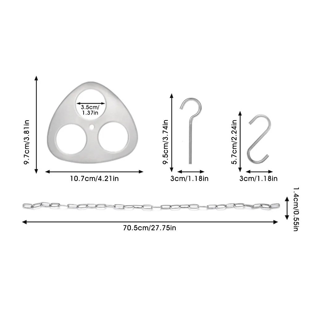 

Camping Tripod Plate Stainless Steel Campfire Support Plate with Hooks Chain