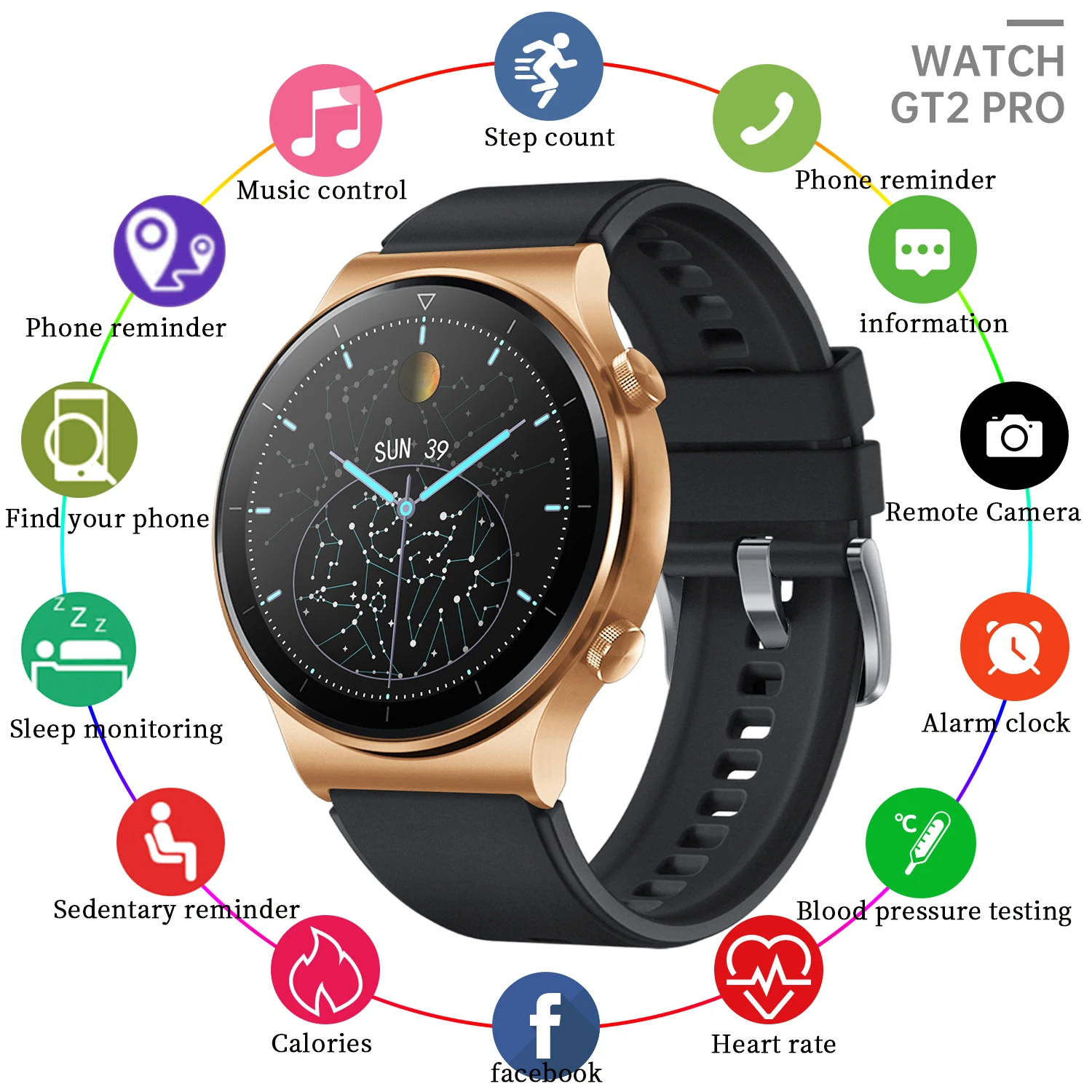 2021 new full touch smart watch gt2 pro running sports watch suitable for samsung huawei apple xiaomi amazfit smart watch free global shipping