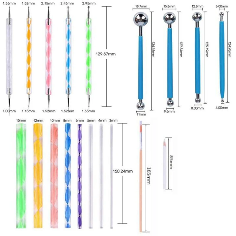 

Mandala Dotting Tools Set with 3 Cardboards - Professional Supplies Tools Kits for Painting Rocks