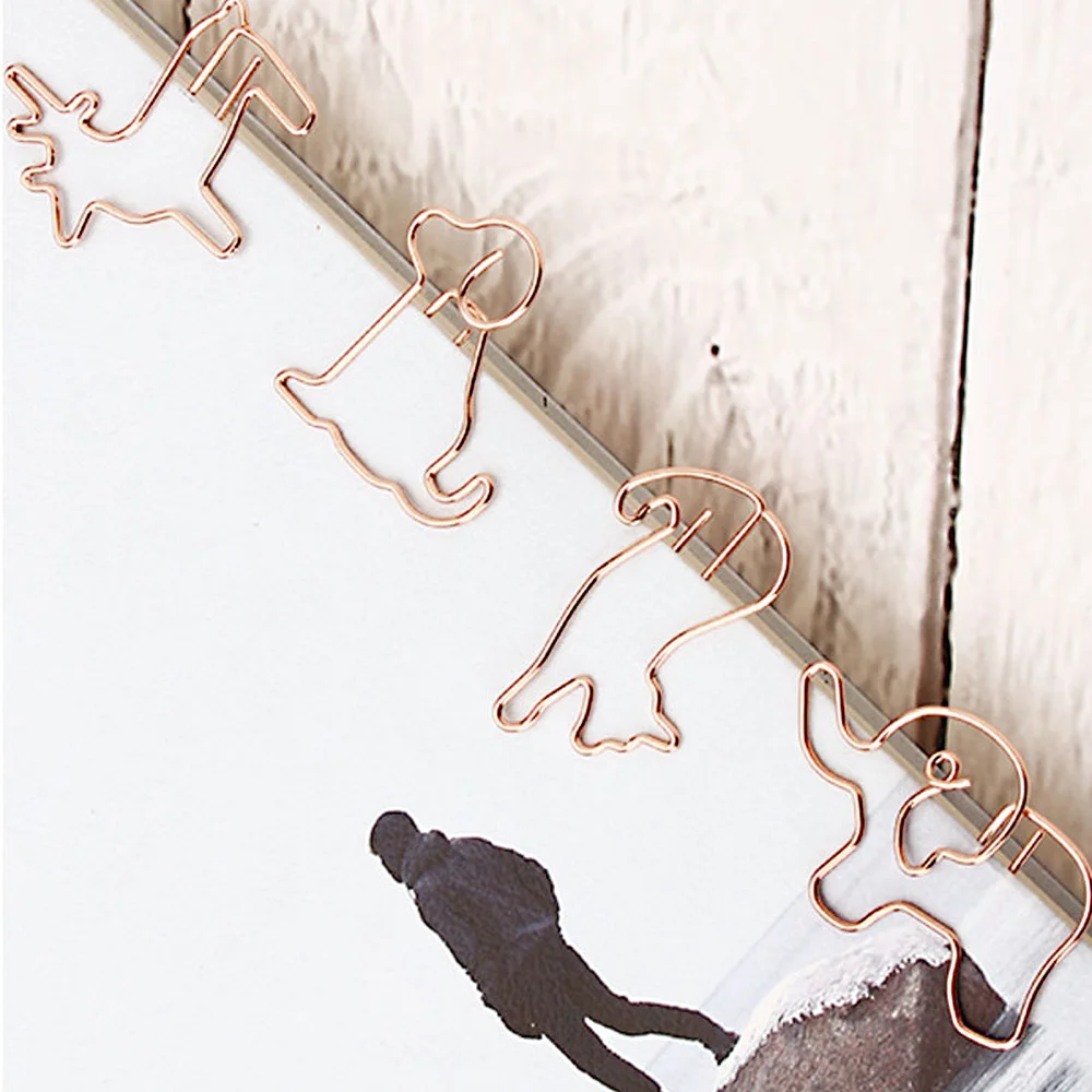 

40pcs Creative Animals Shaped Paper Clips Clips Lovely Office Supplies