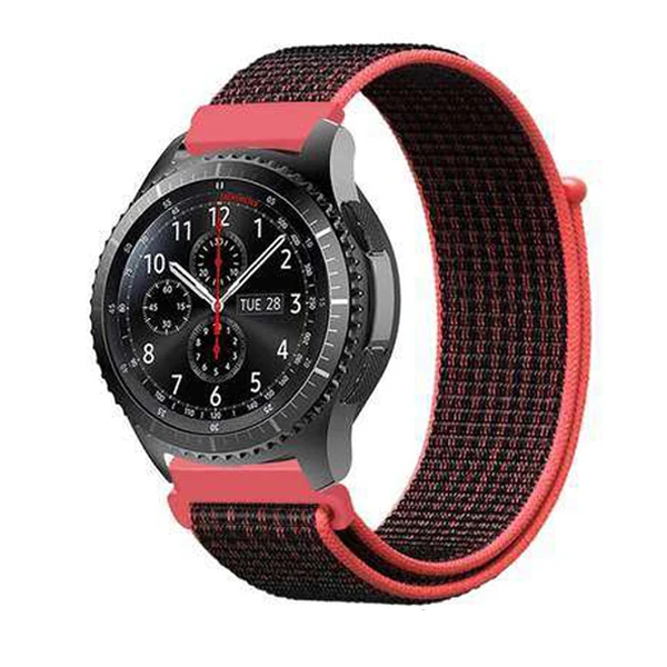 22 мм ремешок для часов samsung galaxy watch 46 мм 42 мм активный 2 нейлон huawei watch gt ремешок Amazfit bip gear S3 Frontier 44 40 - Цвет ремешка: red black 10