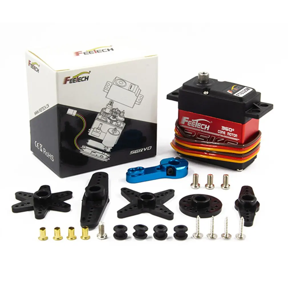 

1Pcs FT6325M FT6335M Digital Servo 7.4V 25kg.cm /35kg.cm 360 Degree Magnetic Steel Gear RC Servo For RC Cars Plane Quadcopter