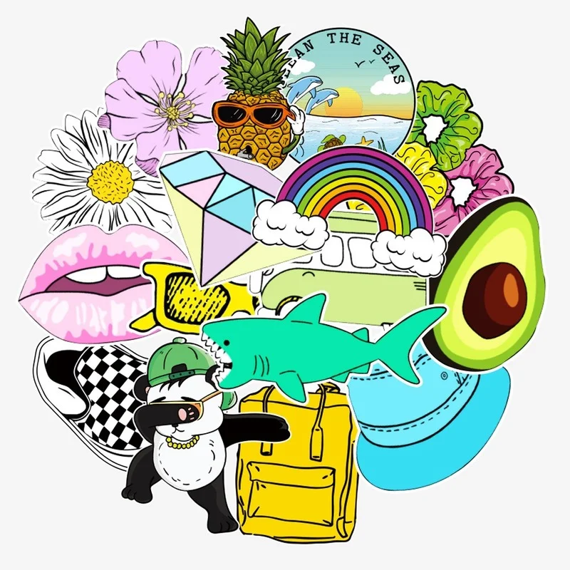 Наклейки для велосипеда водонепроницаемые 50 шт./лот | Спорт и развлечения