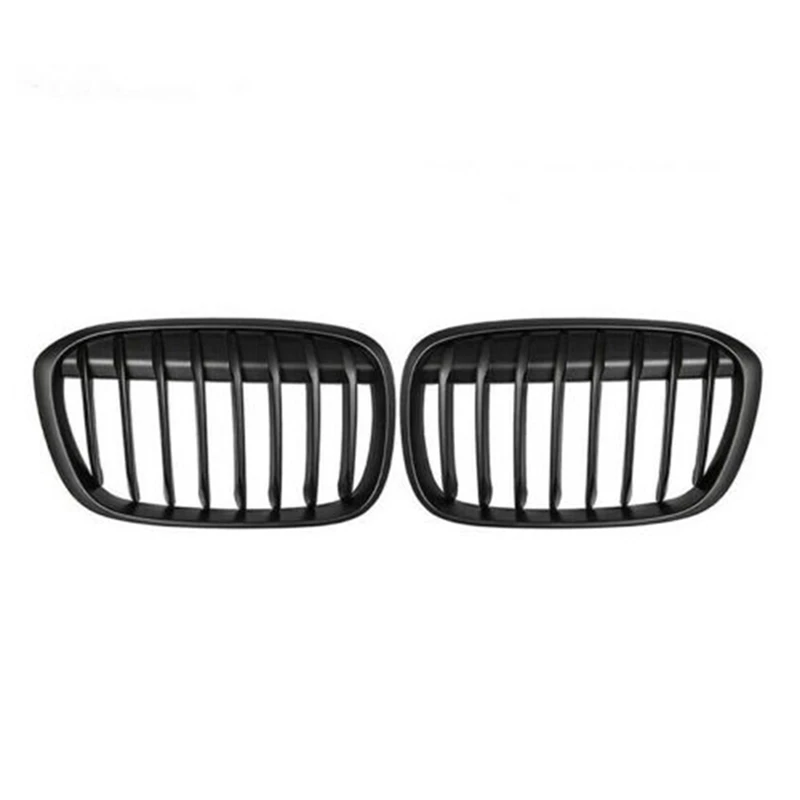 

Matte Black Front Bumper Kidney Grill Grilles For-BMW X1 F48 F49 2016-2019