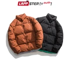 Парка LAPPSTER-Youth Мужская зимняя пузырьковая, однотонная пуховая куртка, винтажная ветровка в японском стиле Харадзюку, 2022