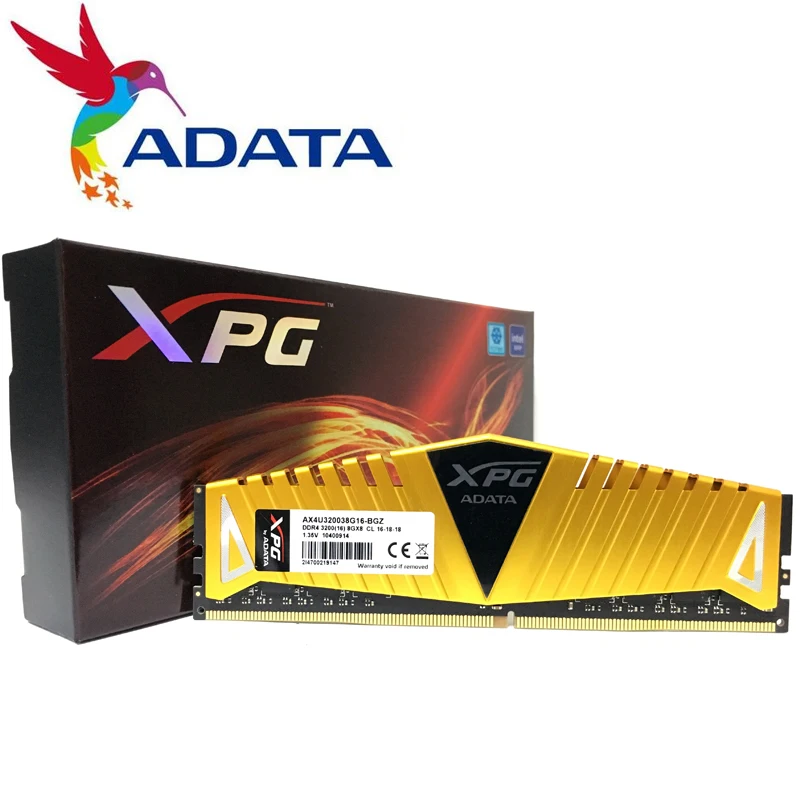 

ADATA XPG Z1 PC DDR4 RAM 8GB 16GB 32GB 3000MHz 3200MHz 3600MHz DIMM Desktop Memory Support Motherboard