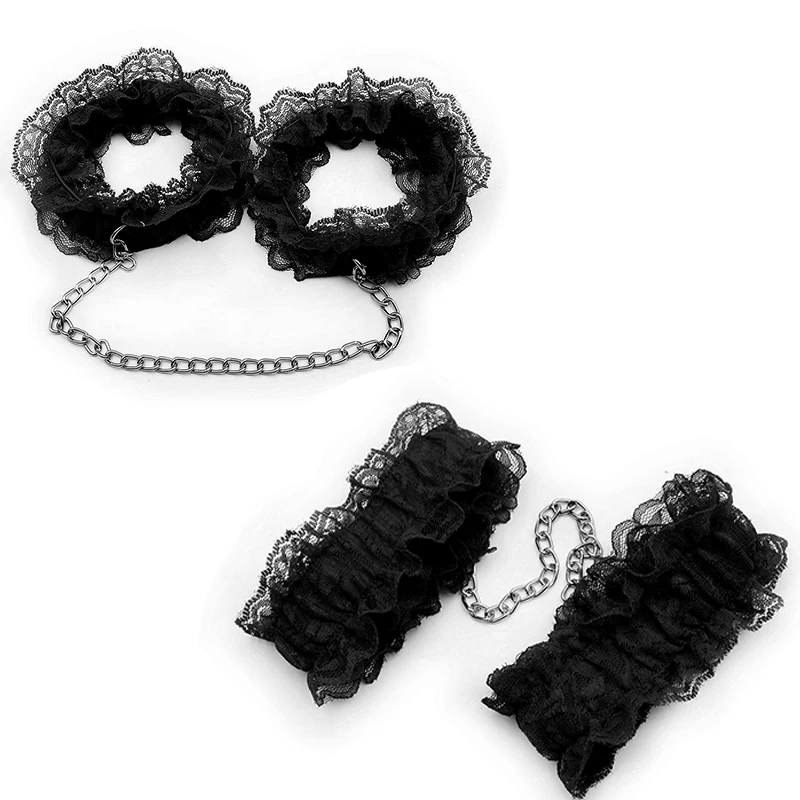 Кружевные наручники ножные браслеты эротические игрушки БДСМ бондаж женское