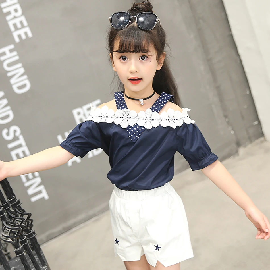 Big Child Short Sleeve t Shirt+Shorts Girls Outfits Kids Clothing for Girls Sets 2Pcs Toddler Baby Summer Girls Clothes