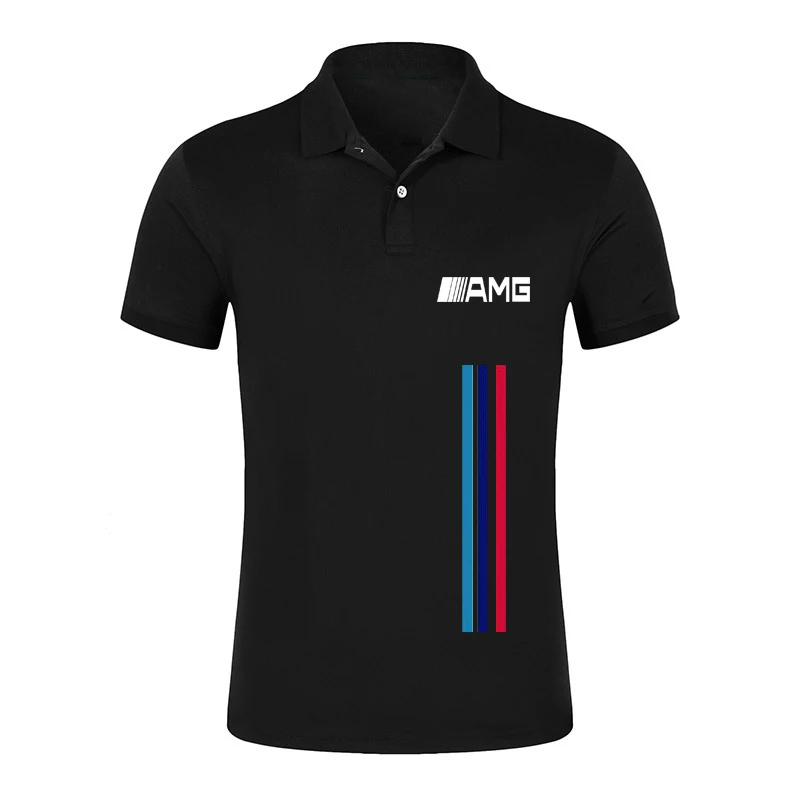 

2021Street style AMG Brand Custom Summer Comfortable Men Print T-shirts Sleeve O-neck Tshirt fashion Casual Men Hip hop POLO Tee