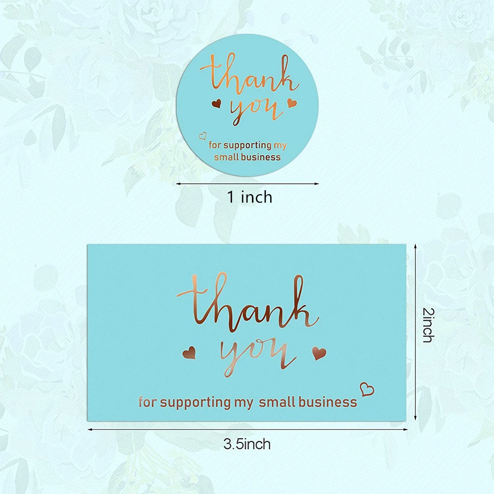 30-500 шт. синий розовый спасибо за поддержку моей маленькой визитки