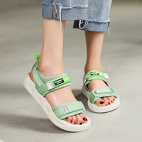 trends sandals summer new flat british wind velcro embroidery thick soled casual roman fragrance designer shoes star