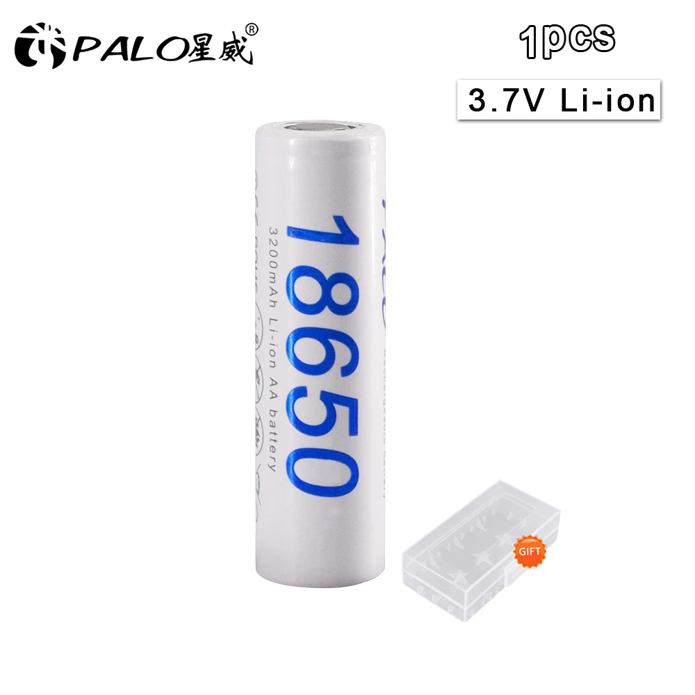 1PCS 18650 Батарея 3,7 V 3200mAh литий-ионная аккумуляторная батарея для светодиодной вспышки светильник батарея 18650 батарея+ USB зарядное устройство для 18650 - Цвет: 1PCS