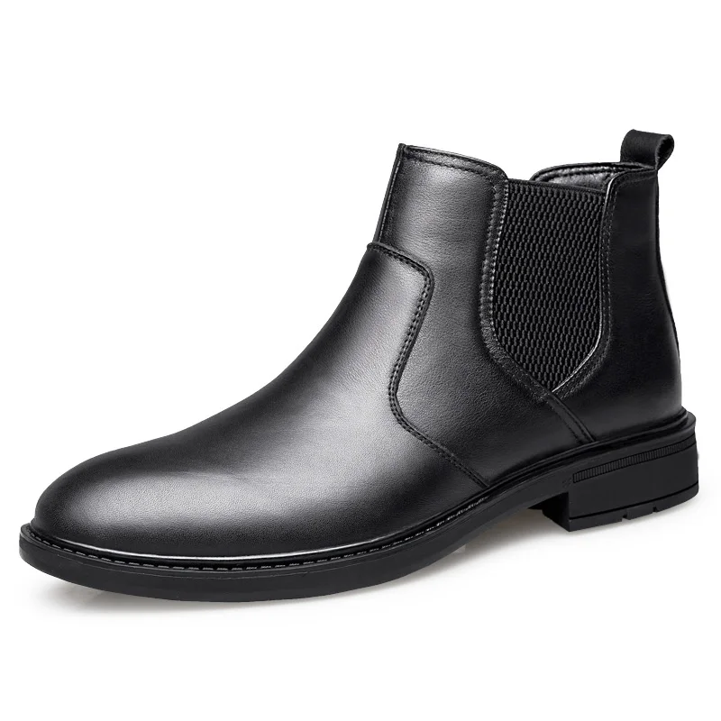 

italian designer mens big size chelsea boots pointed toe genuine leather shoes autumn winter boot gentleman formal dress botas