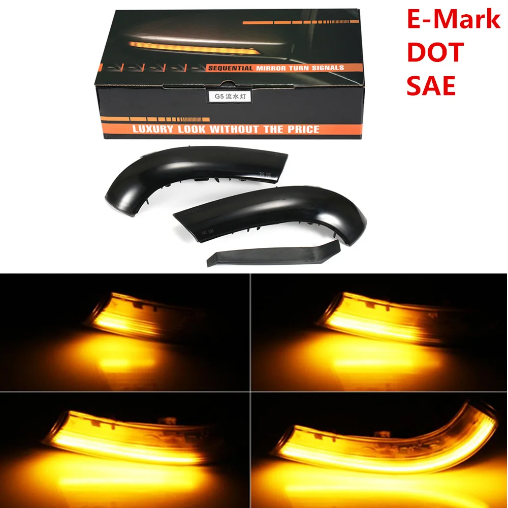 2 шт. динамический сигнал поворота светодиодный Зеркало заднего вида Индикатор