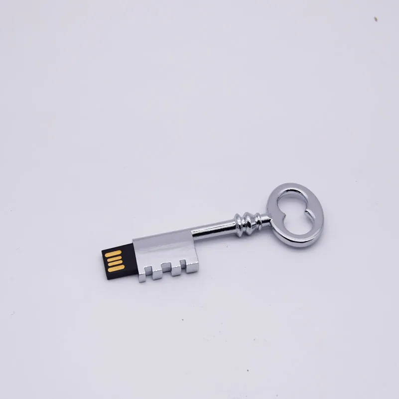 Высокоскоростная креативная флешка, страховой ключ, Usb флеш-накопитель 2,0, 4 ГБ/8 ГБ/16 ГБ/32 ГБ/128 Мб, заказной бренд/логотип, карта памяти, большие подарки - Цвет: silver