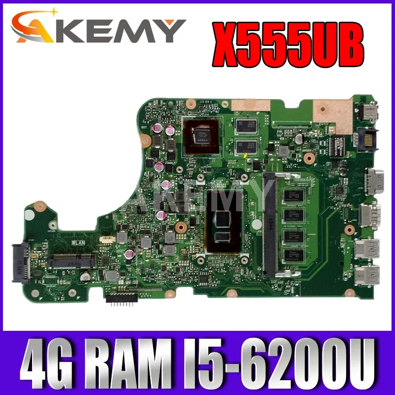 

X555UB 4G / I5-6200U GT940M для Asus X555UQ X555UF X555UJ X555UB материнская плата mainboard 90NB0AQ0-R02400
