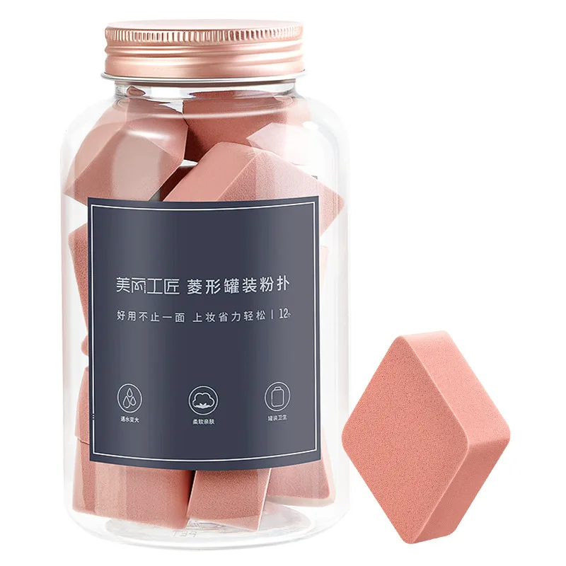 

12pcs/box Mini Makeup Foundation Sponge Makeup Super Soft Cosmetic Puff Powder Beauty Cosmetic Make Up Sponge Puff New Arrival