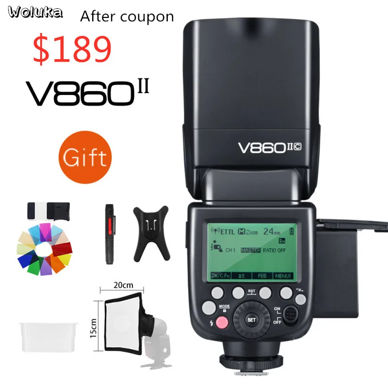 Godox V860II-S V860II-C 860II-N V860II-F V860II-O GN60 ttl HSS литий-ионный аккумулятор Батарея Вспышка Speedlite для Отношение сигнал/шум/C/O/F CD50 T03Y