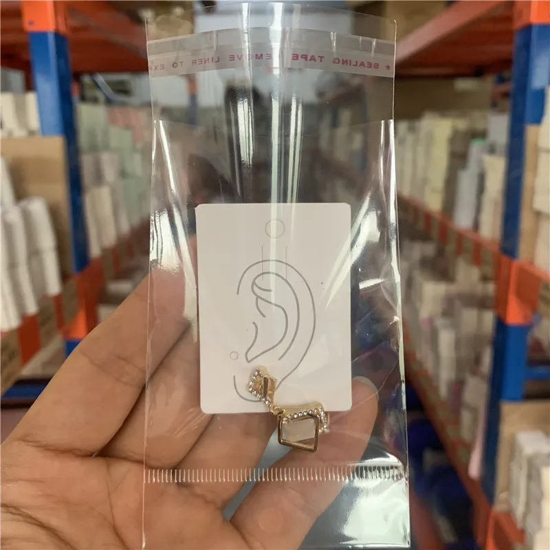 50pcs Kraft Paper Packing Tag Cards for Earring Jewelry Display Ear Bone Clip Nails Holder Handmade Jewelry Hanging Price Tags