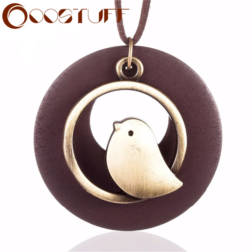 Женские украшения основа для кулонов и ожерелья Птица Деревянный из бисера Кулон