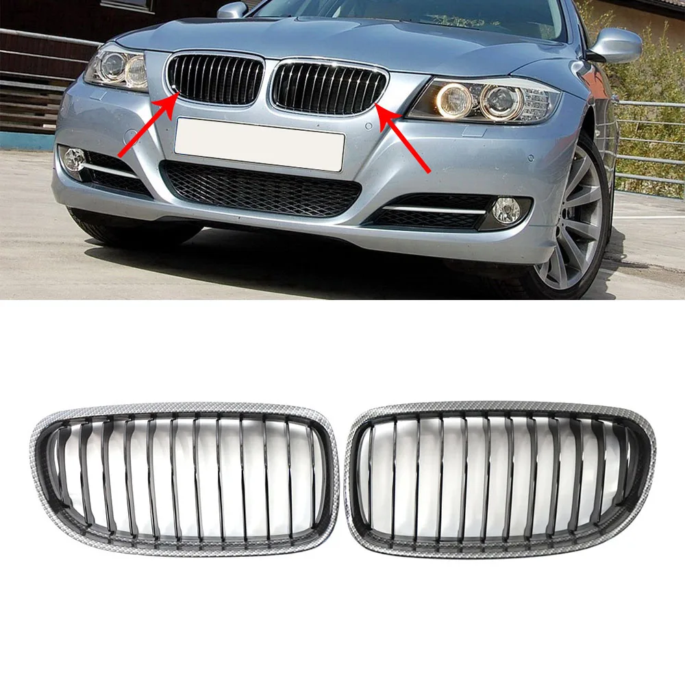 

Для 2009 2010 2011 BMW E90 E91 LCI 3 серии передний бампер решетка из углеродного волокна стиль