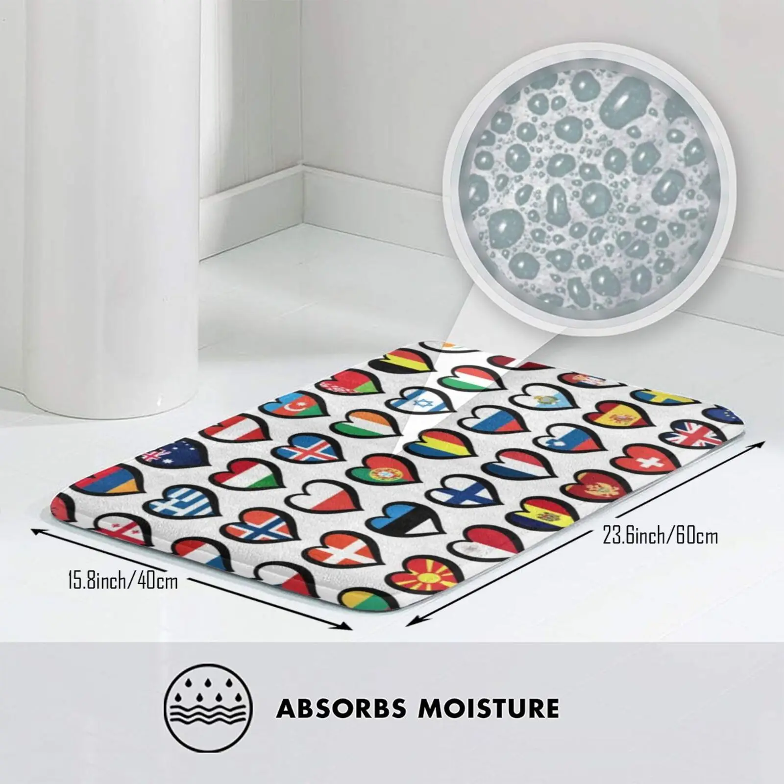 Лео? Тео | Коврик с европейскими флажками ковер нескользящий коврик для входной