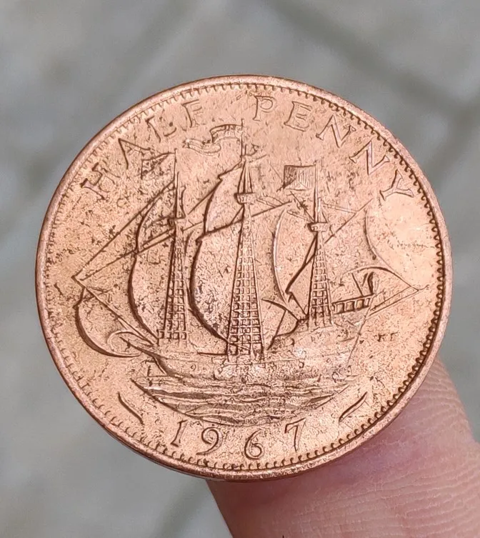 UK половина pence25.5mm Содружества монеты старые оригинальные монета коллекционные