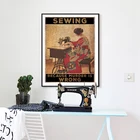 Винтажный постер для шитья с цитатами, декоративный знак для комнаты ручной работы, подарки бабушке, маме, шитье на холсте, настенное искусство, картина, Декор