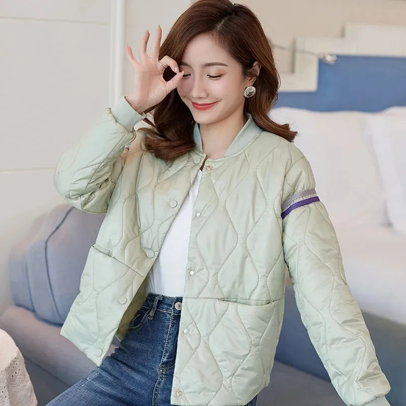 

2021 Winter New Women Coats Short Single Breasted Solid Parkas For Women Winter Lightweight Warm Casual Female Down Jacket