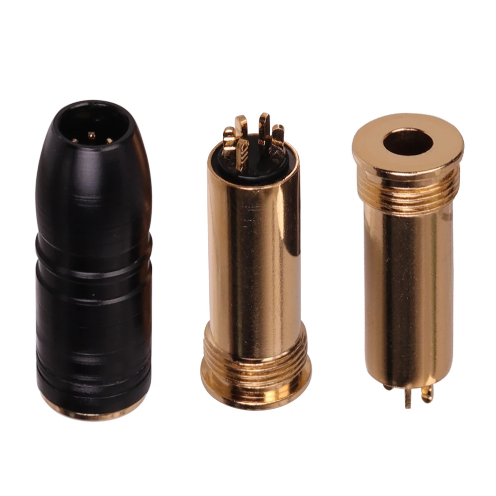 Высокое качество 4 мм 5-полюсный стереозвук штекер для наушников металлический