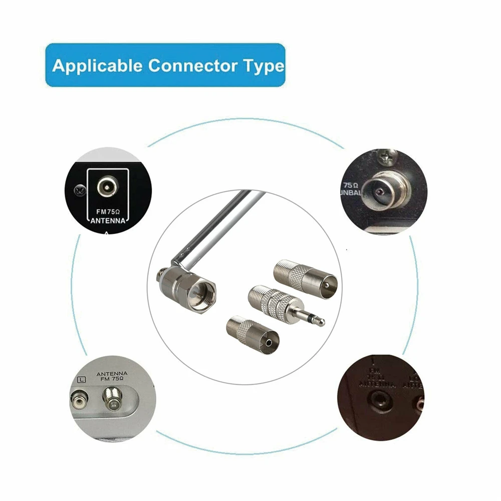 Телескопическая антенна 7 секций выдвижной радиоприемник DAB FM для домашнего