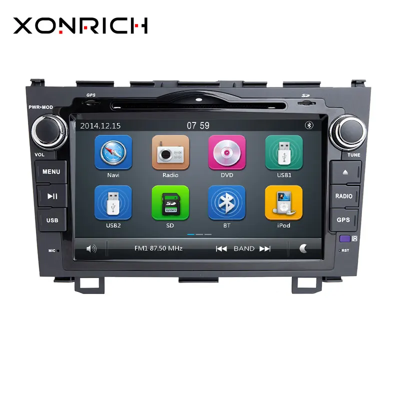 2 din Автомобильный мультимедийный DVD плеер для Honda CRV 2007 2008 2009 2010 2011 gps-навигация