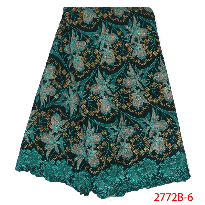 

High Quality Swiss Cotton Voile Lace Austria French Embroidered Designer Latest Nigeria Dry Lace Cotton Mesh Fabric AMY2772B