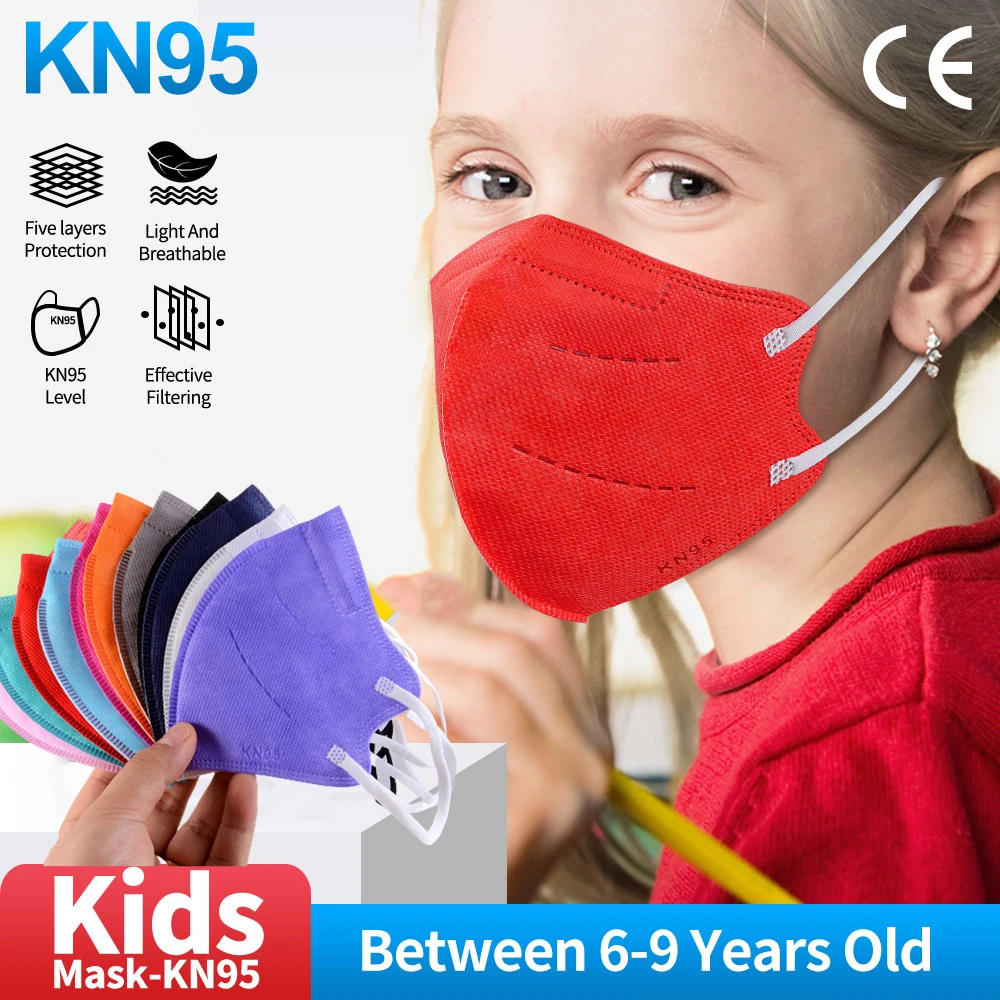 

10-100pcs FFP2 KN95 Children Masks 4 Layers FPP2 Approved Hygienic Child Face Mouth Masks FFP3 Reusable mascarillas niofor Kids