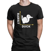 brain teaser duck rabbit optical illusion duck or rabbit t shirts men amazing pure cotton tees t shirt original clothing