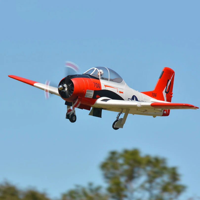 FMS 1400 мм 1,4 м T28 T-28 Троян V4 6CH с закрылками втягивается светодиодный EPO PNP RC самолет американская Warbird модель самолета Avion
