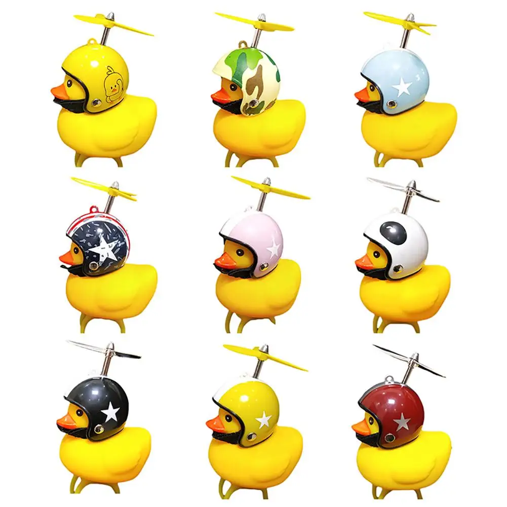 

Little Yellow Duck Bicycle Bells Mountain Bike Handlebar Head Light Cycling Bike Horn Motor Bicycle Helmet Cycling Accessories