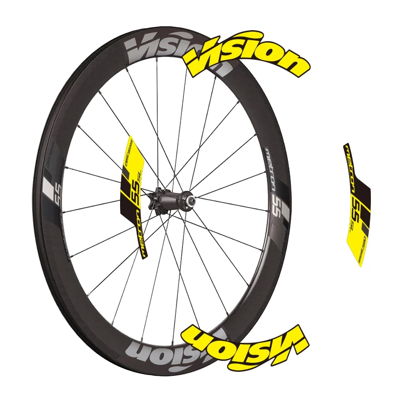 

vision 55 sl disc brake version wheel set sticker road bicycle sticker carbon bike rim custom m55 decals