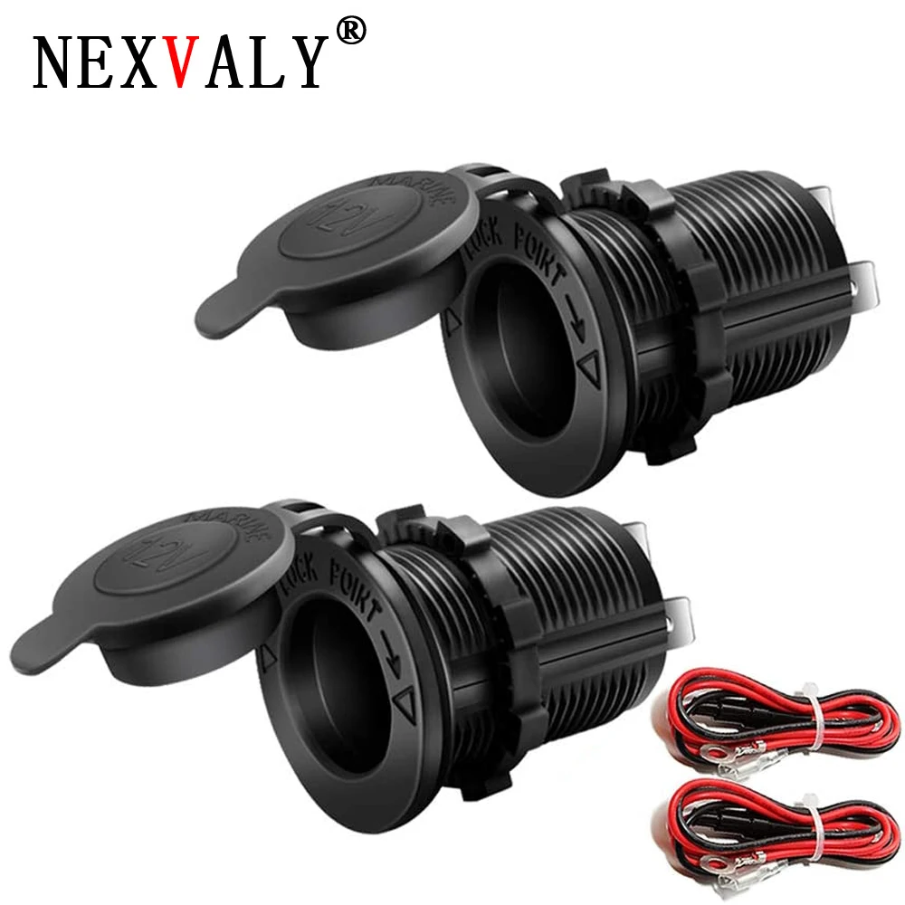 

NEXVALY Car USB Charger Socket Waterproof 12v Power Charger Lighter Socket Plug for Boat Truck