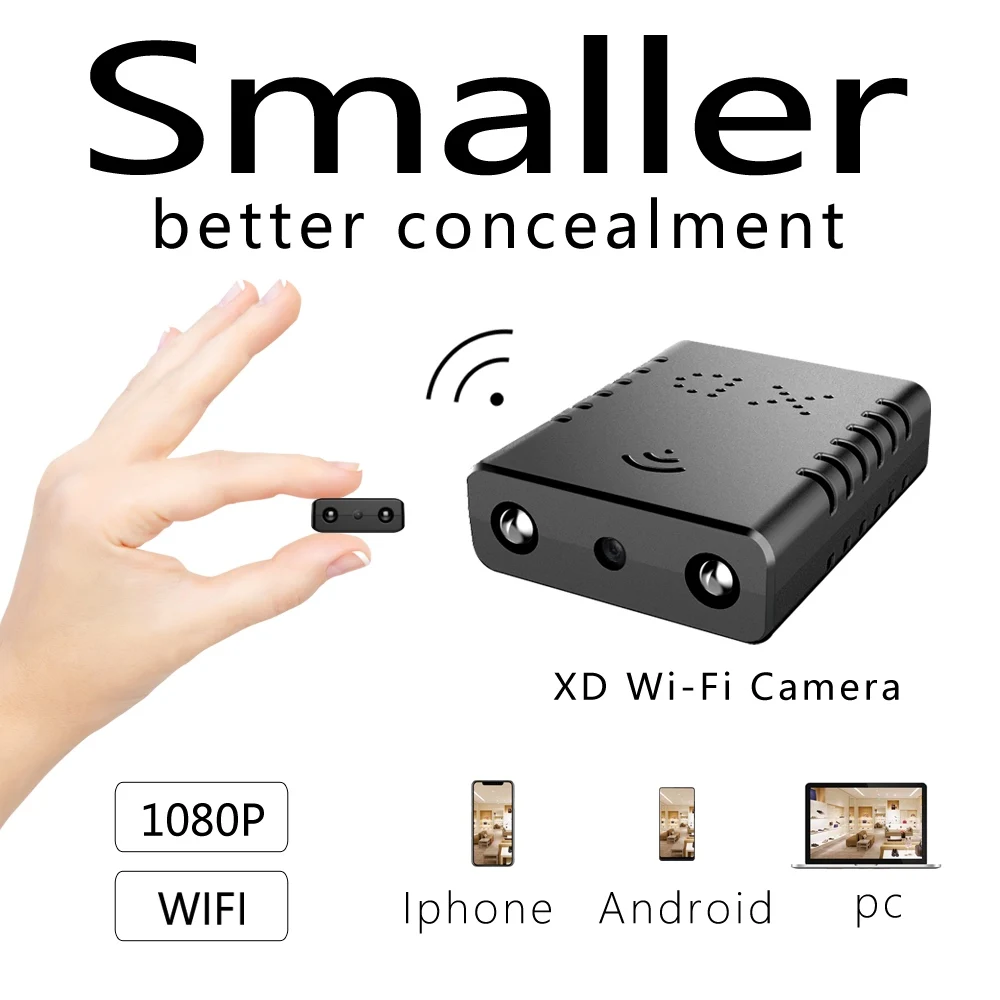 Новейшая HD1080P мини Wifi камера инфракрасного ночного видения наблюдения IP/AP