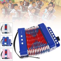 mini kids accordion 7 key 2 bass educational children beginner music instrument with blue pink white colors optional