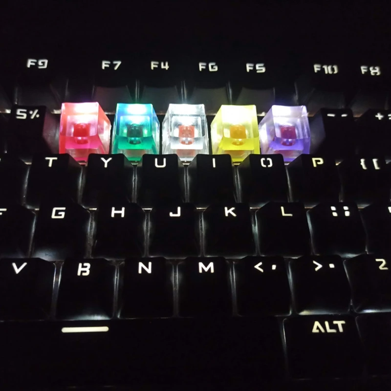 

Handmade Customized OEM R4 Profile Resin Keycap for Cherry MX Switches Mechanical Keyboard RGB Translucent Resin Keycap
