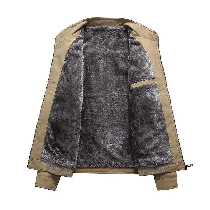 Три в одном Мужская зимняя утепленная куртка из флиса с воротником стойкой